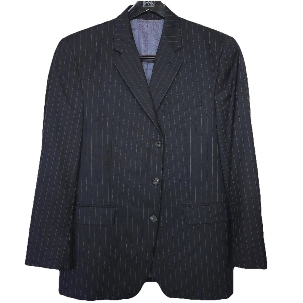 Vintage Ralph Ralph Lauren Wool‎ Blazer Jacket Sports Coat 42R Dillards Striped